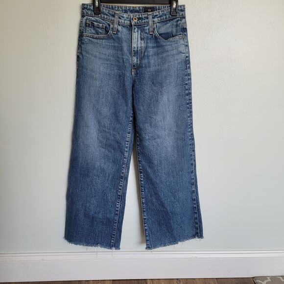 AG Adriano Goldschmied The Etta Women's Size 26 High Waisted Jeans Wide Leg Crop - Picture 9 of 16